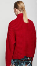 Load image into Gallery viewer, Ottod’Ame Red Ribbed Wool Mix Jumper
