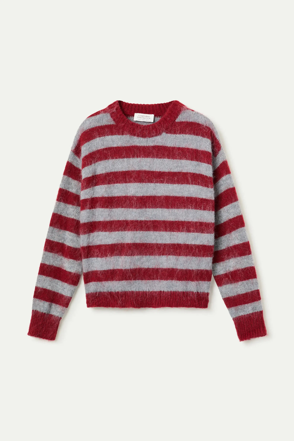 Compañia Fantastica Red & Grey Striped Knit Jumper