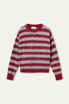 Compañia Fantastica Red & Grey Striped Knit Jumper