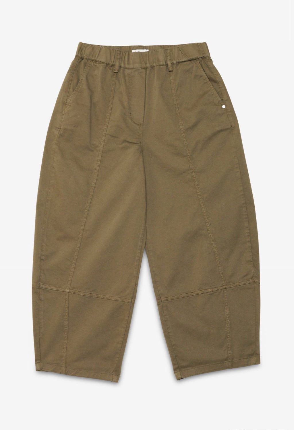 Ottod’Ame Army Green Barrel Leg Trousers