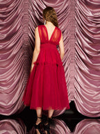 DREAM Sister Jane Red Tulle Midi Dress
