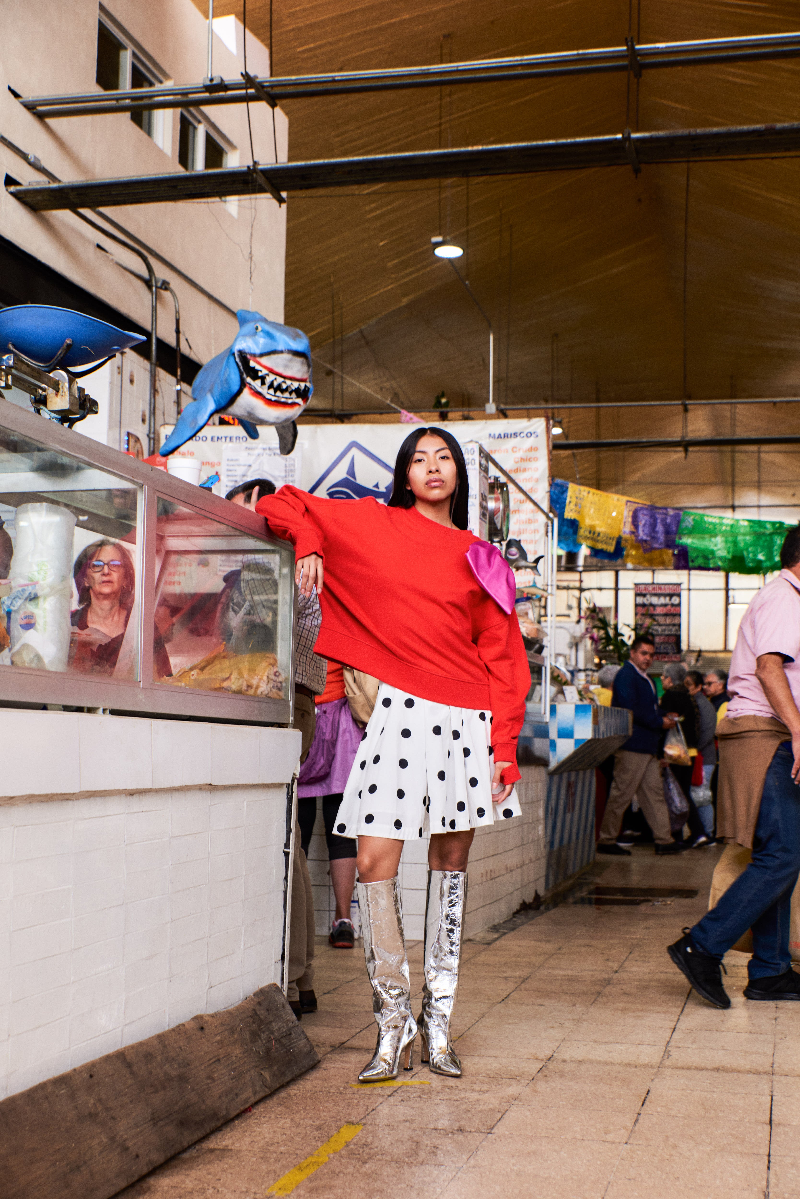 Essentiel Antwerp Red Sweatshirt with Pink Bow