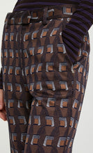 Load image into Gallery viewer, Ottod’Ame Navy &amp; Brown Milano Print Trousers
