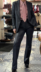 Essentiel Antwerp Red, Black & White Striped Shirt with removable Tie