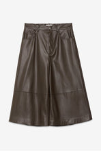 Load image into Gallery viewer, Ottod’Ame Chocolate Brown Faux Leather Culottes
