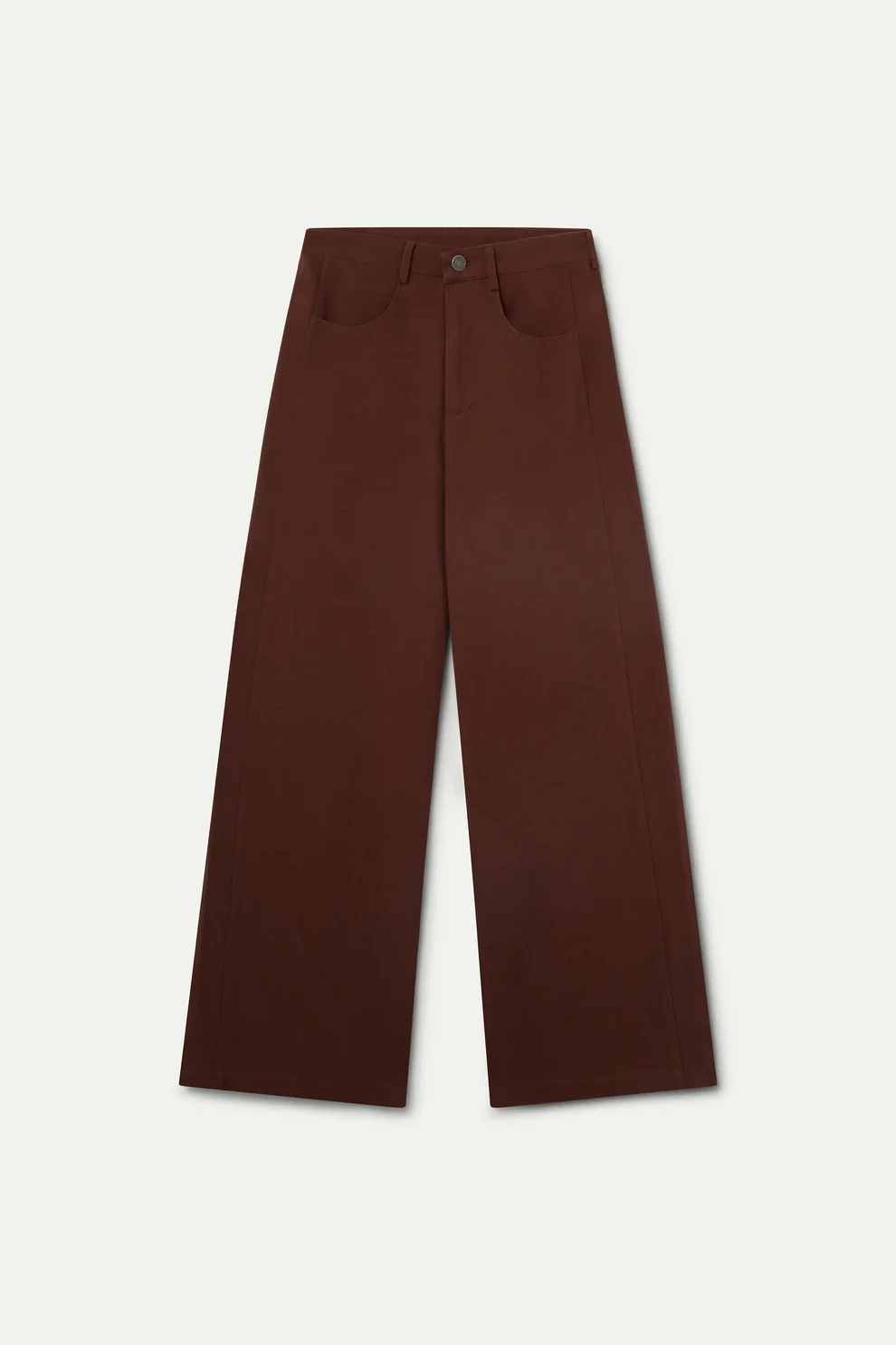Compañia Fantástica 100% Cotton Brown High Waisted Jeans