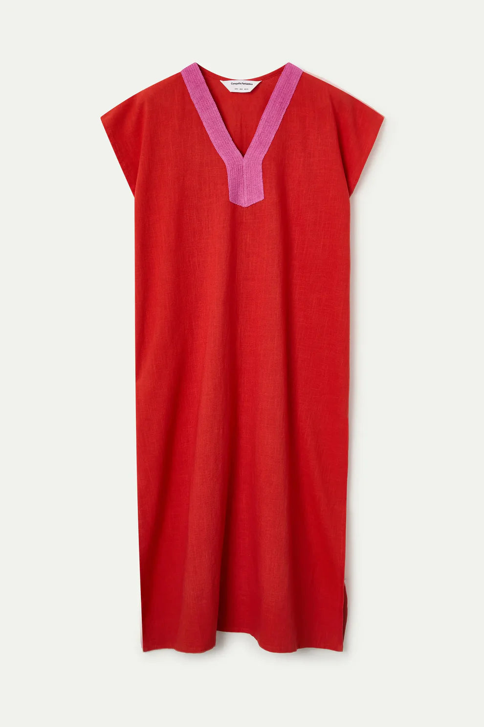 Compañía Orange/Pink Cotton Kaftan