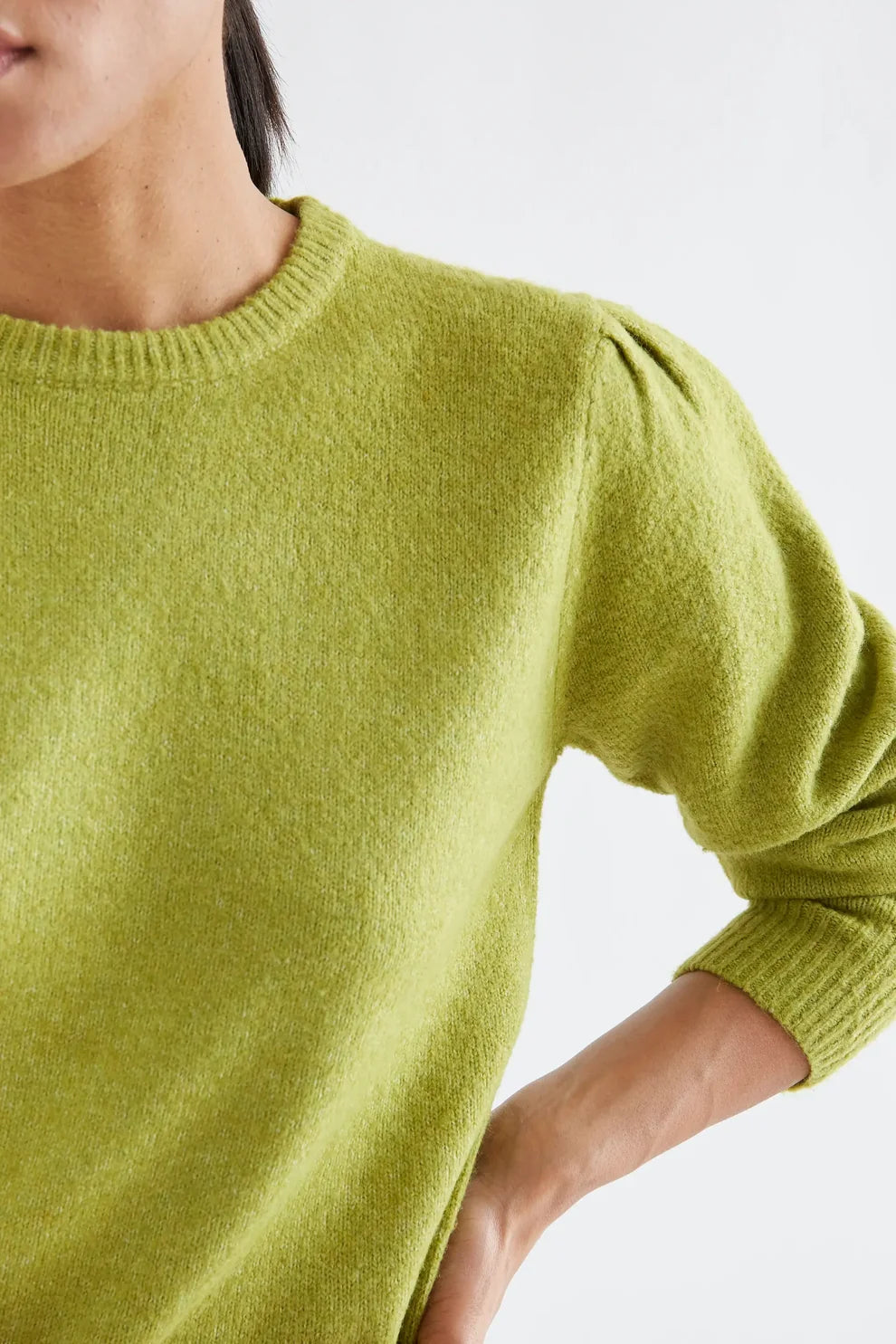 Compañia Fantástica Lime Green Round Neck Knit Jumper