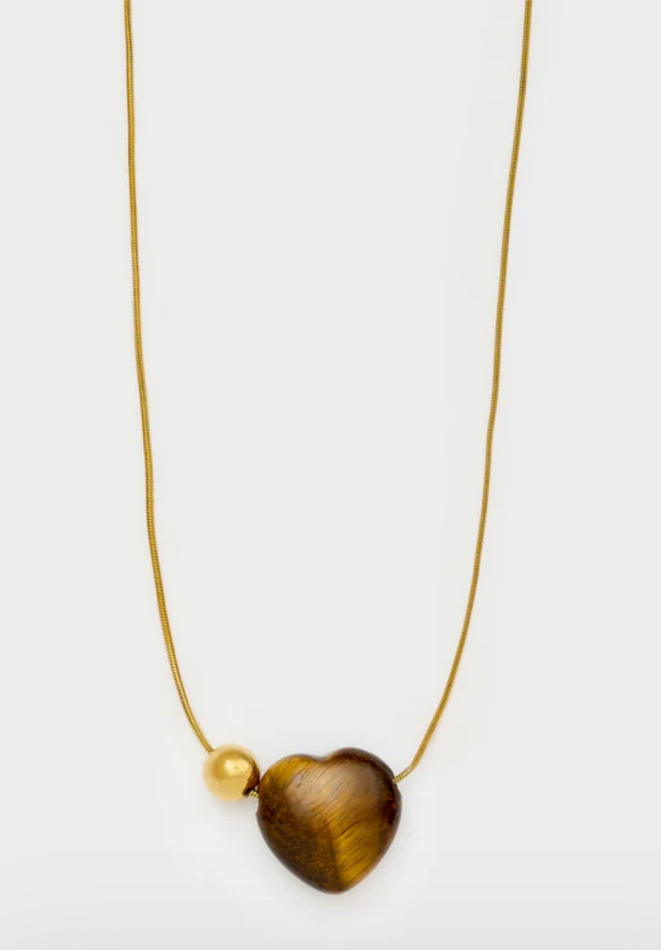 NALI Adjustable Gold Necklace with Resin Heart