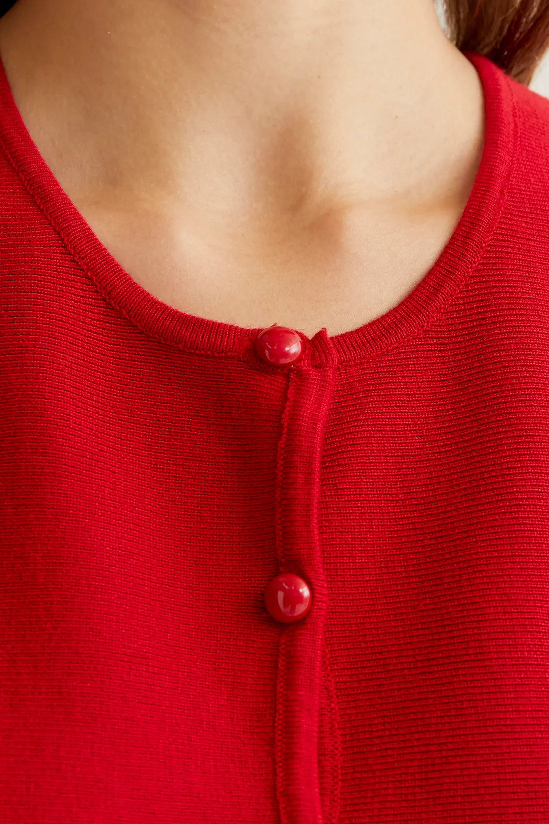 Compañía Fantástica Red Knit Waistcoat Top