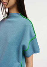 Load image into Gallery viewer, Essentiel Antwerp Blue Short-Sleeved Reversible Sweater
