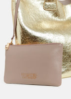 Essentiel Antwerp Gold Metallic Shopper Bag