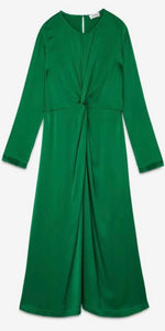 Ottod’Ame Kelly Green Satin Midi Dress