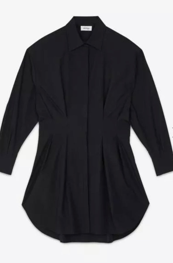 Ottod’Ame Black Oversized Poplin Shirt - Dress