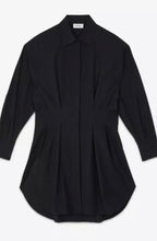 Load image into Gallery viewer, Ottod’Ame Black Oversized Poplin Shirt - Dress

