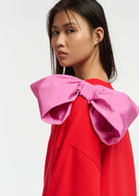 Load image into Gallery viewer, Essentiel Antwerp Red Sweatshirt with Pink Bow
