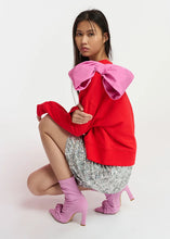 Load image into Gallery viewer, Essentiel Antwerp Red Sweatshirt with Pink Bow
