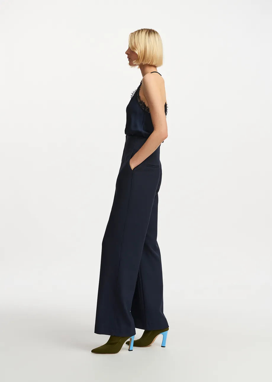 Essentiel Antwerp Navy Straight Leg Trousers