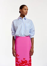 Load image into Gallery viewer, Essentiel Antwerp White and Blue Rhinestone Embellished Shirt
