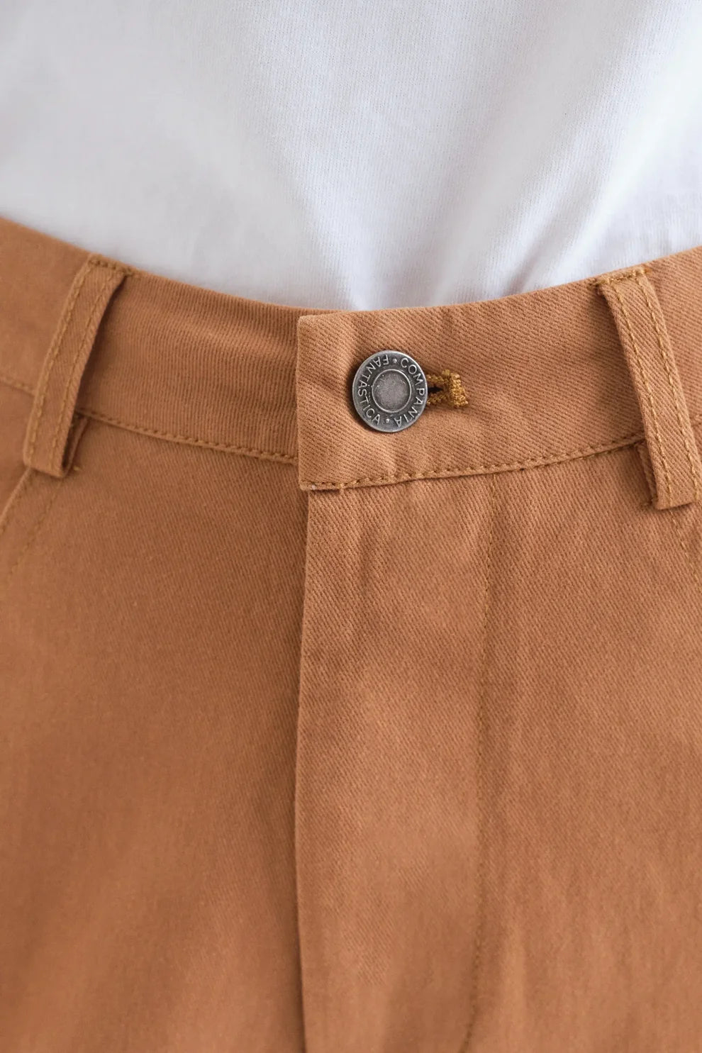 Compañia Fantástica 100% Cotton Camel High Waisted Jeans