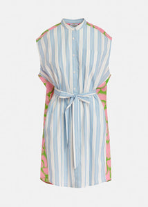 Essentiel Antwerp Blue and White Striped Shirt Dress