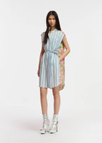 Essentiel Antwerp Blue and White Striped Shirt Dress