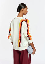 Load image into Gallery viewer, Essentiel Antwerp White Sweatshirt in Orange Sequin
