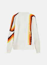 Load image into Gallery viewer, Essentiel Antwerp White Sweatshirt in Orange Sequin
