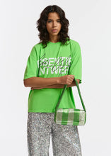 Load image into Gallery viewer, Essentiel Antwerp Green and Silver Striped Chainmail Shoulder Bag
