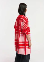 Load image into Gallery viewer, Essentiel Antwerp Pink &amp; Red Midi-Length Cardi-Coat
