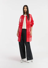 Load image into Gallery viewer, Essentiel Antwerp Pink &amp; Red Midi-Length Cardi-Coat
