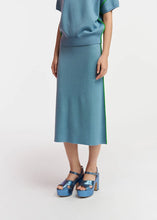 Load image into Gallery viewer, Essentiel Antwerp Blue &amp; Green Reversible Knitted Skirt
