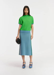 Essentiel Antwerp Blue & Green Reversible Knitted Skirt