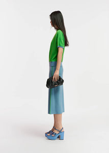 Essentiel Antwerp Blue & Green Reversible Knitted Skirt