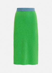 Essentiel Antwerp Blue & Green Reversible Knitted Skirt