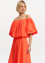 Load image into Gallery viewer, Essentiel Antwerp Orange Pinch Puff Off-Shoulder Top
