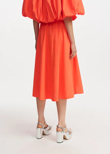 Essentiel Antwerp Orange Midi-Length Skirt