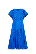 Load image into Gallery viewer, Sister Jane Cobalt Blue Jacquard Lace Midi Dress
