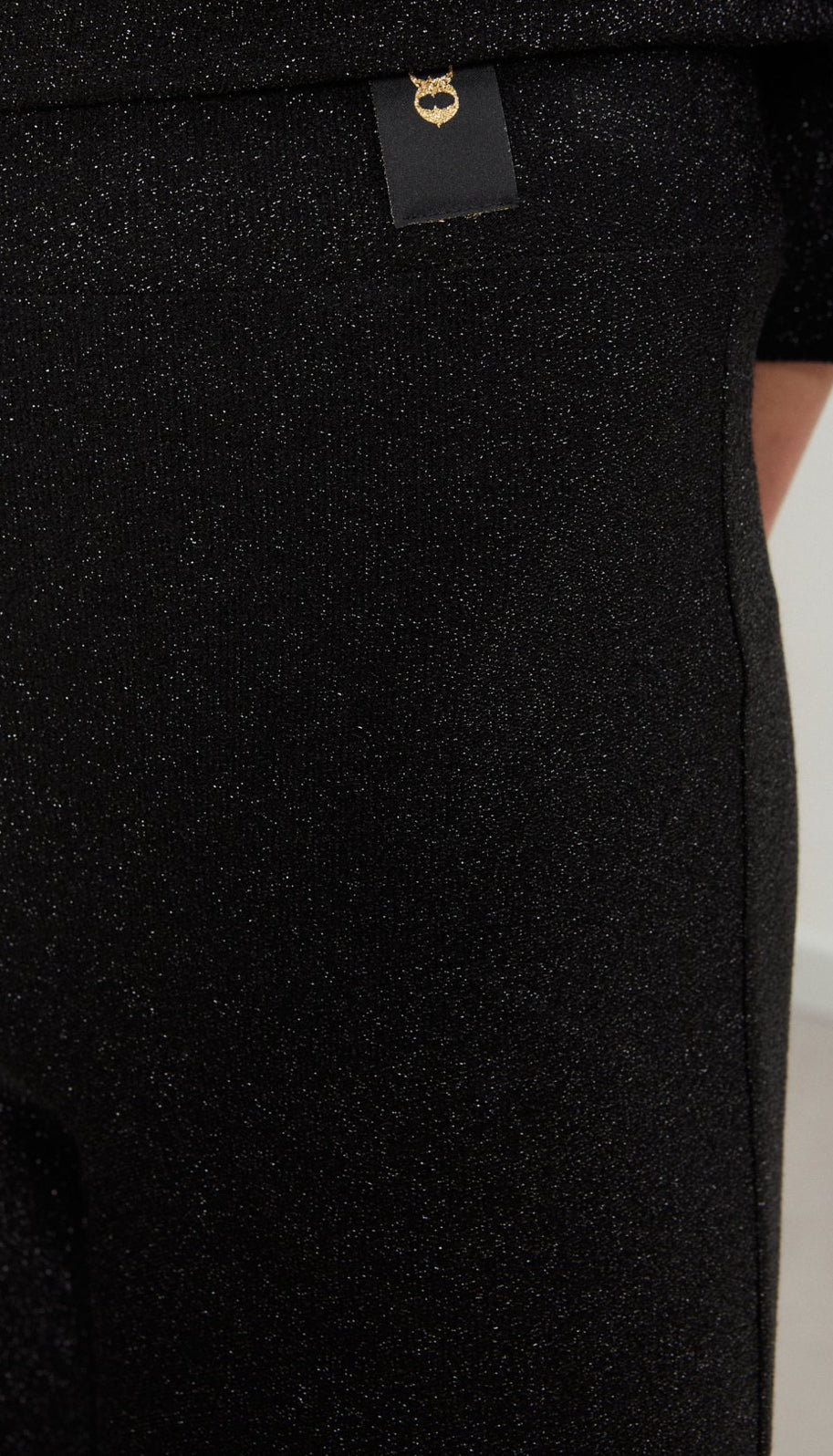 Ottod’Ame Black Sparkle Lurex Palazzo Pants
