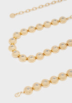 NALI Gold Globes with Silver Crystals Chain Belt