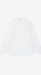 Ottod’Ame White 100% Cotton Shirt with Disc sequins