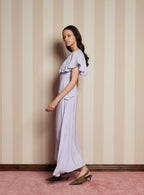 Sister Jane Lilac Cape Dress with Diamante Trim