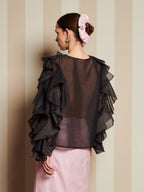 DREAM Sister Jane Black Frill Blouse