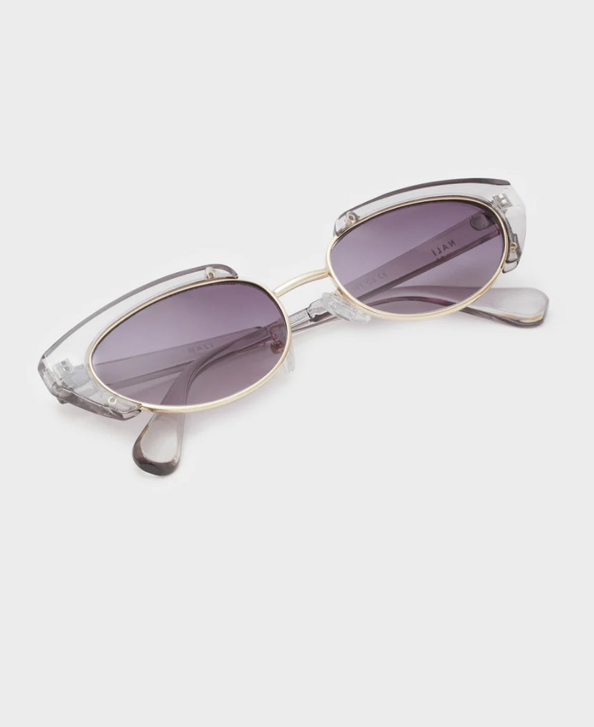 NALI Black Marble & Gold Cat Eye Sunglasses