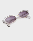 NALI Black Marble & Gold Cat Eye Sunglasses