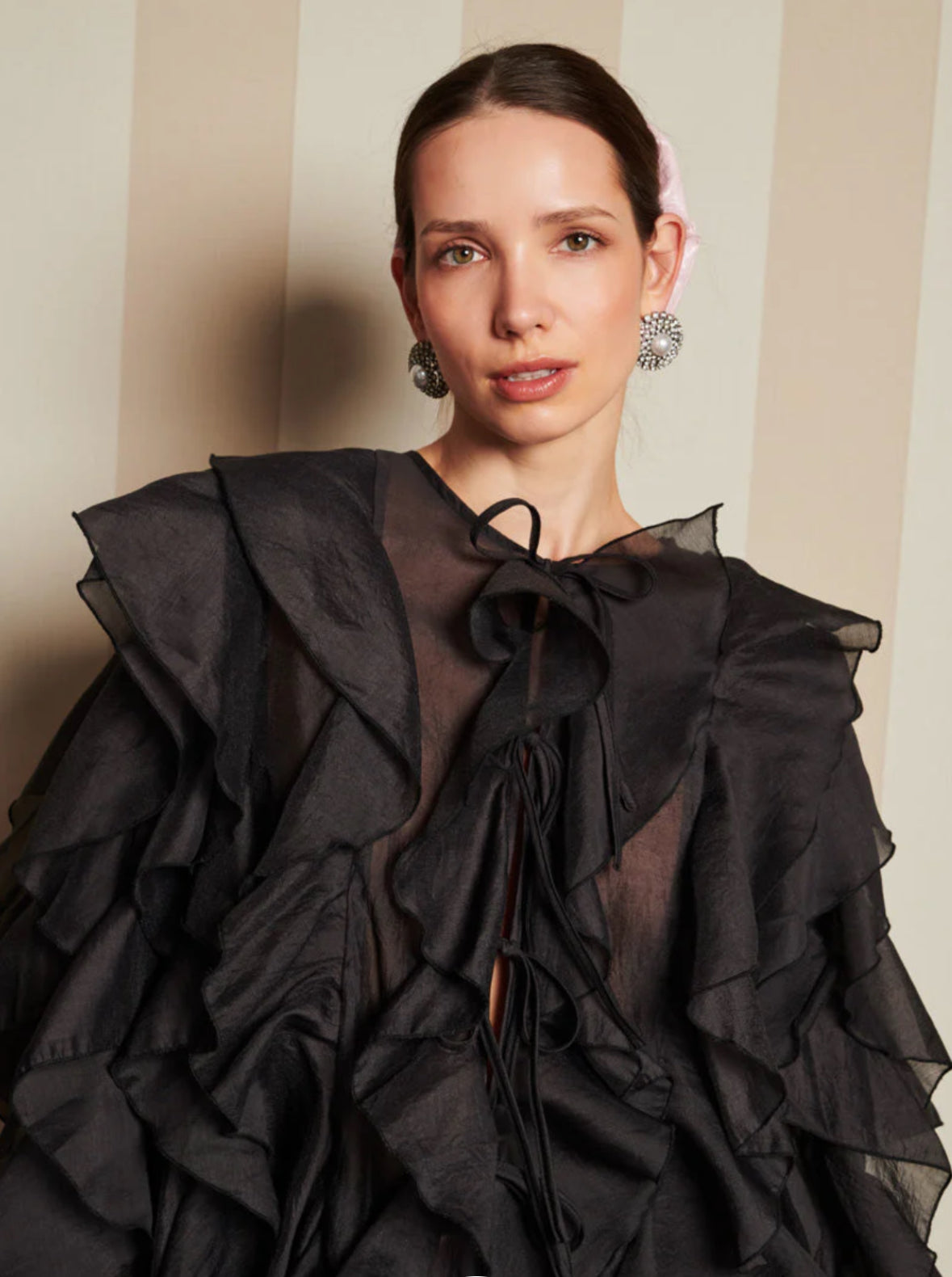 DREAM Sister Jane Black Frill Blouse