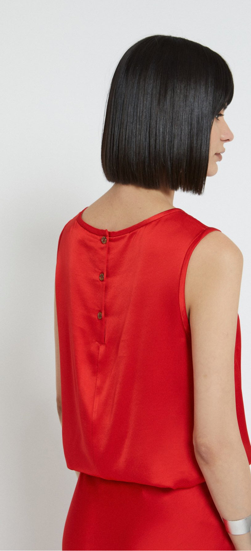 Ottod’Ame Red Viscose Flowy Top