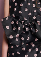 Sister Jane Black Rose Bells Jacquard Bow Dress