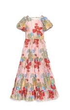 DREAM Sister Jane Pink & Red Floral Camellia Jacquard Maxi Dress