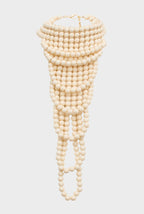 NALI Cascading Necklace in Cream Pearls